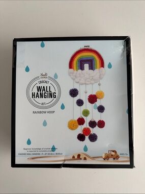 NEW Needle Creations - Crochet Wall Hanging Kit - Rainbow Hoop - Craft Wall Art